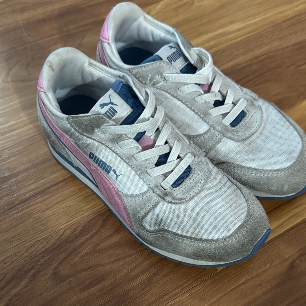 Puma White and Pink Athletic Shoes